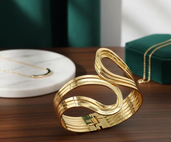 Gold_Golden_Gala_Wrap_Bracelet_For_Women